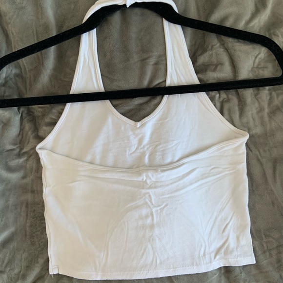 Garage, White Halter Neck Crop Top, Size: X Small - Picture 2 of 3